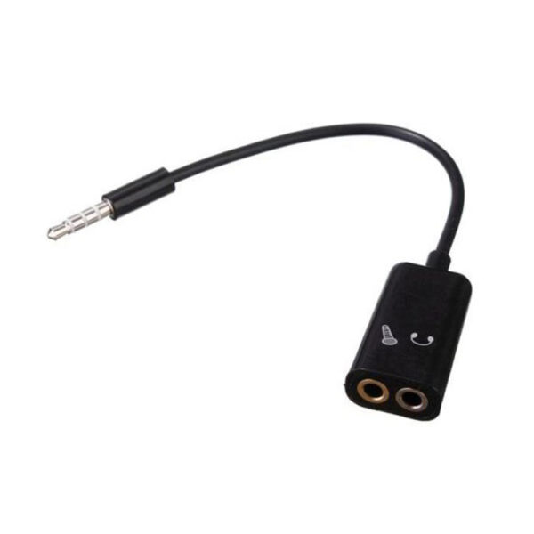 ADAPTADOR 2 JACK 3,5MM MICRO+SOM PARA JACK 3,5"MM - PRETO